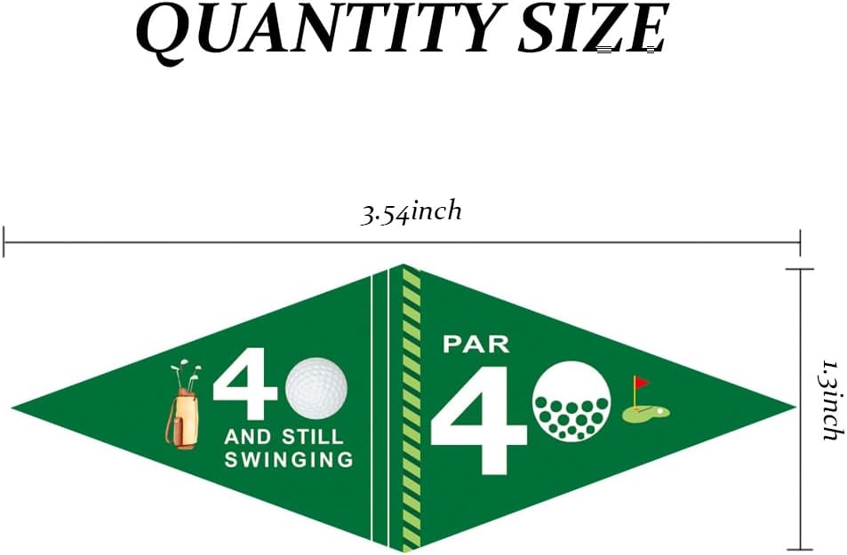 Golf Themed Toothpick Flags, 20 PCS Par 40 And Still Swinging Birthday Golf Cocktail Picks Mini Stick Cupcake Toppers Flags for Par 40 Golf 40th Birthday Party Food Bar Decorations (Par 40)