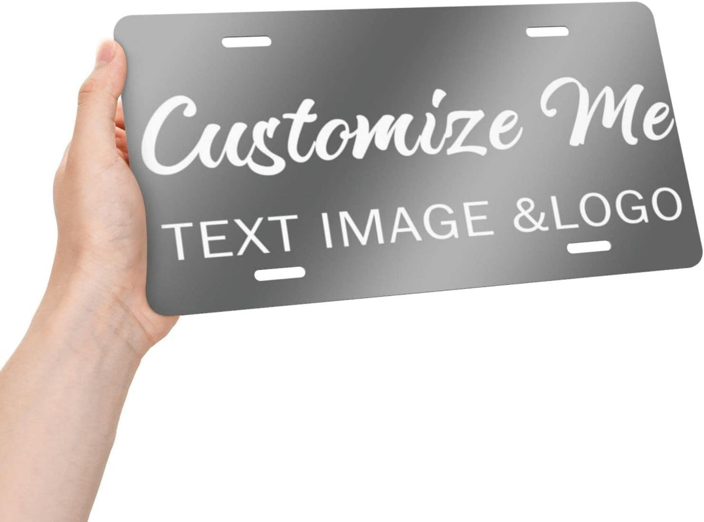 Custom License Plate 4x2/7x4/12x6 Inch Personalized Front License Plate Novelty Customized Car Tags Plates for Front of The Car,12"x6",Style 4