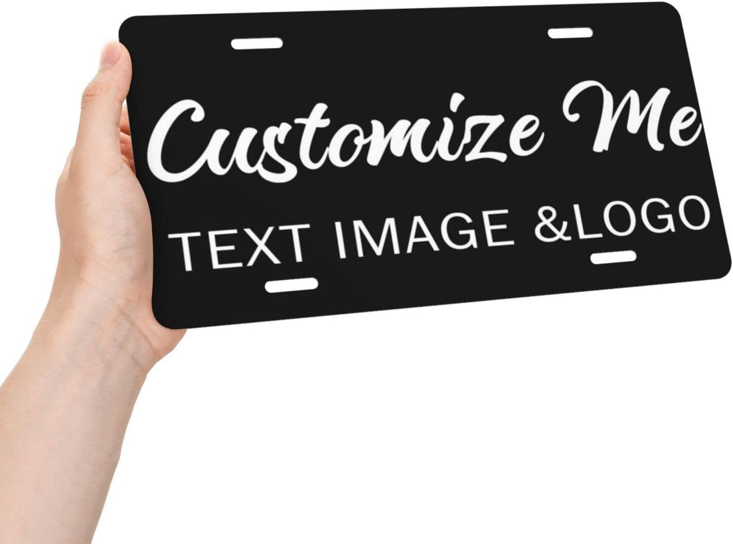 Custom License Plate 4x2/7x4/12x6 Inch Personalized Front License Plate Novelty Customized Car Tags Plates for Front of The Car,12"x6",Style 1