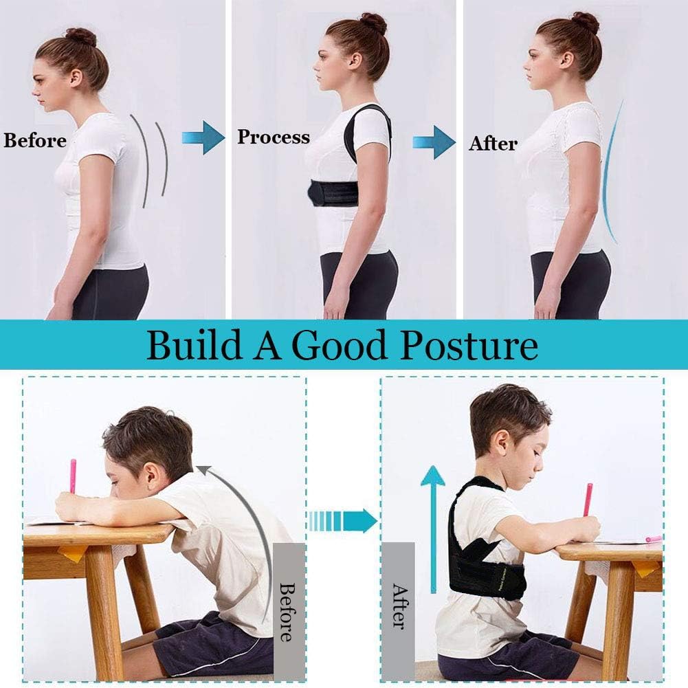 Lexniush Professional Posture Corrector for Kids and Teens, Effective Upper Back Posture Brace for Teenagers Boys Girls Spinal Support to Improves Slouch, Prevent Humpback, Relieve Back Pain