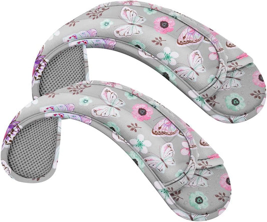 ZINZ 2-Pack Universal Shoulder Pad with Ultra Thick Cushion for Bag Luggage Bag Crossbody, Plus Long & Anti-Slip & Breathable,Butterfly