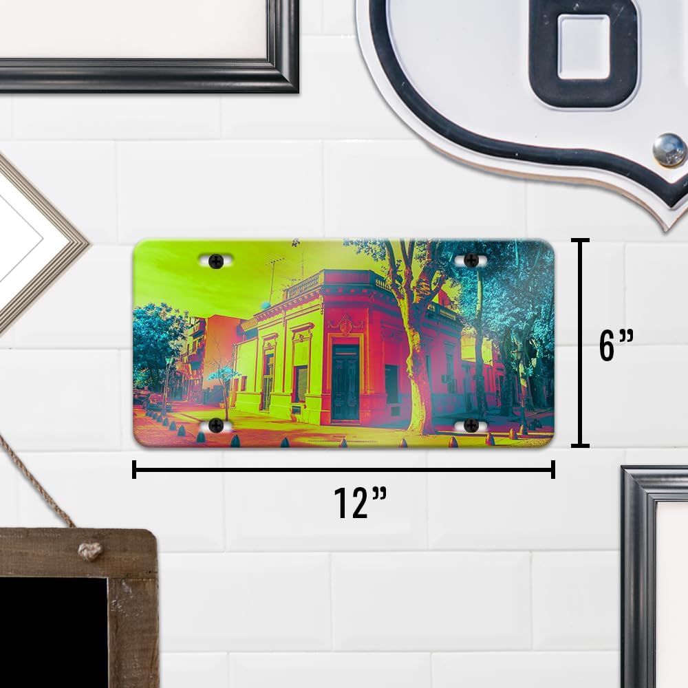 VulgrCo Custom License Plate - UV Printed Personalized License Plate for Car, Truck, SUV, Photo & Logo, Door Plate Cover, Vanity Auto Accessory, 6x12 Inch