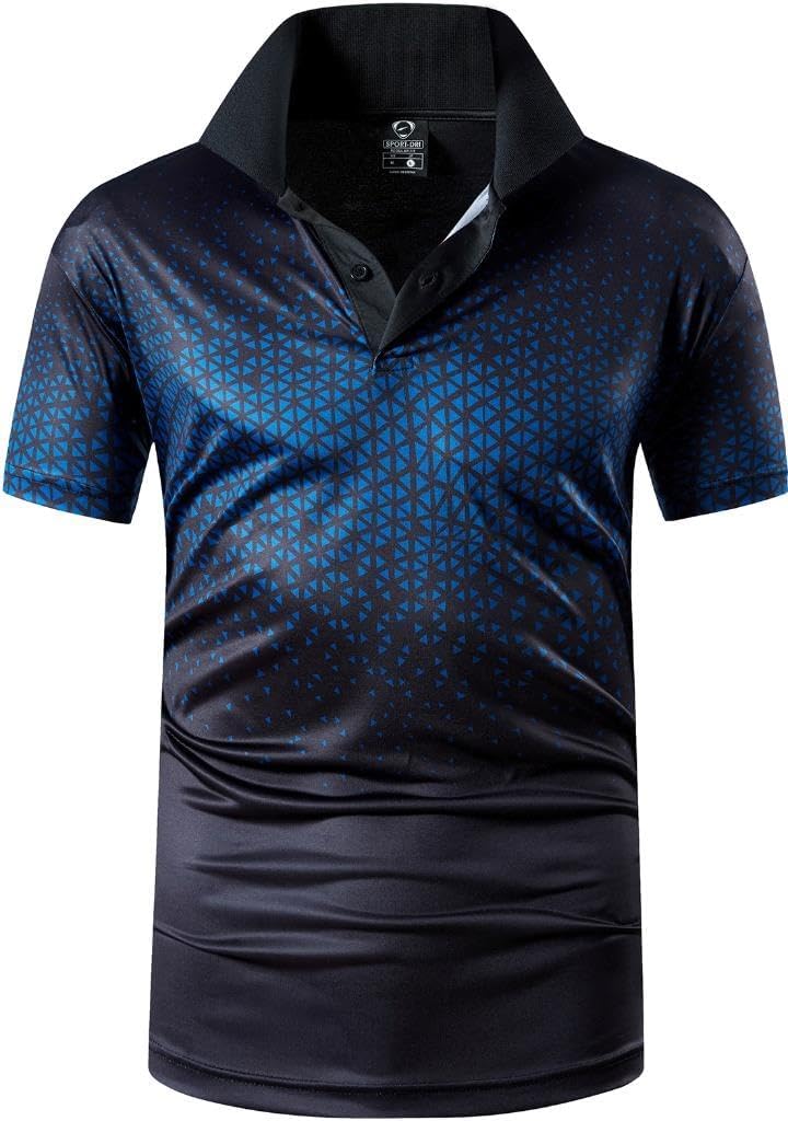 jeansian Men's Sport Outdoor Quick Dry Fit Short Sleeves Polo Tee Shirt Tshirt T-Shirt Tops Golf Tennis Bowling LSL195