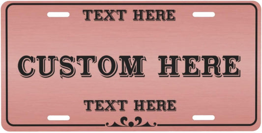 Custom Personalized Text Image Photo Design Customized Tag Aluminum License Plates for Front of Car 6x12 Inch-28