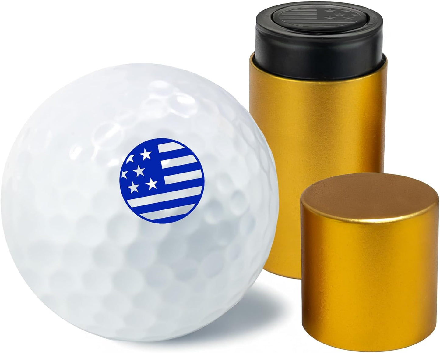 Golf Ball Marker Stamp with TiteSeal™ Technology - Flag - Many Designs to Choose - Blue
