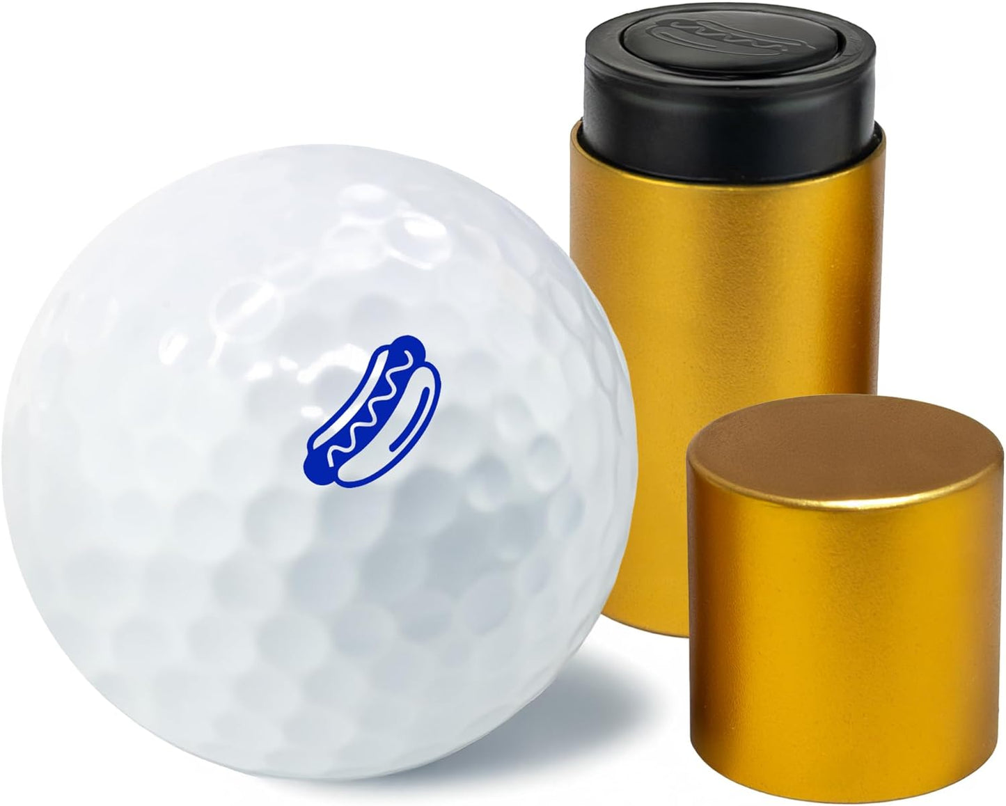 Golf Ball Marker Stamp with TiteSeal™ Technology - Hot Dog - Many Designs to Choose - Blue