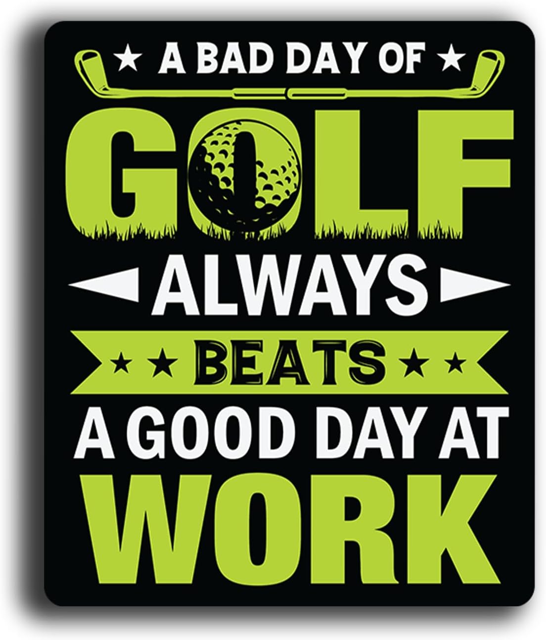 Funny Golf Stickers – Choose from 10 Humorous Designs – Durable Waterproof Vinyl Decals for Cars, Golf Carts, Laptops, Windows, Bumpers & More – 5 Inch (A Bad Day of Golf)
