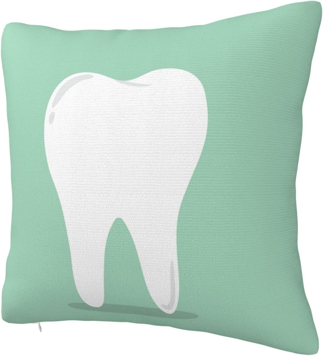 Tooth Throw Pillow Covers 18x18 Inch Farmhouse Home Room Decor for Bedroom Living Room Sofa Car Cushion Pillow Case Teeth Dental Dentist, Set of 2