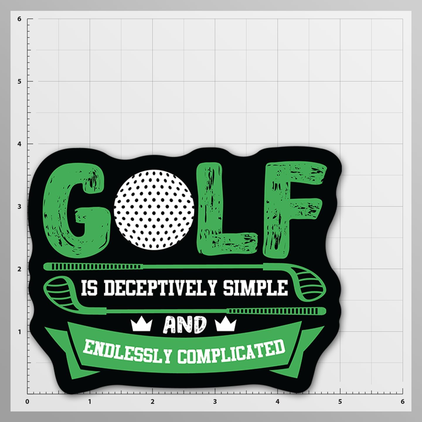 Funny Golf Stickers – Choose from 10 Humorous Designs – Durable Waterproof Vinyl Decals for Cars, Golf Carts, Laptops, Windows, Bumpers & More – 5 Inch (Simple and Complicated)