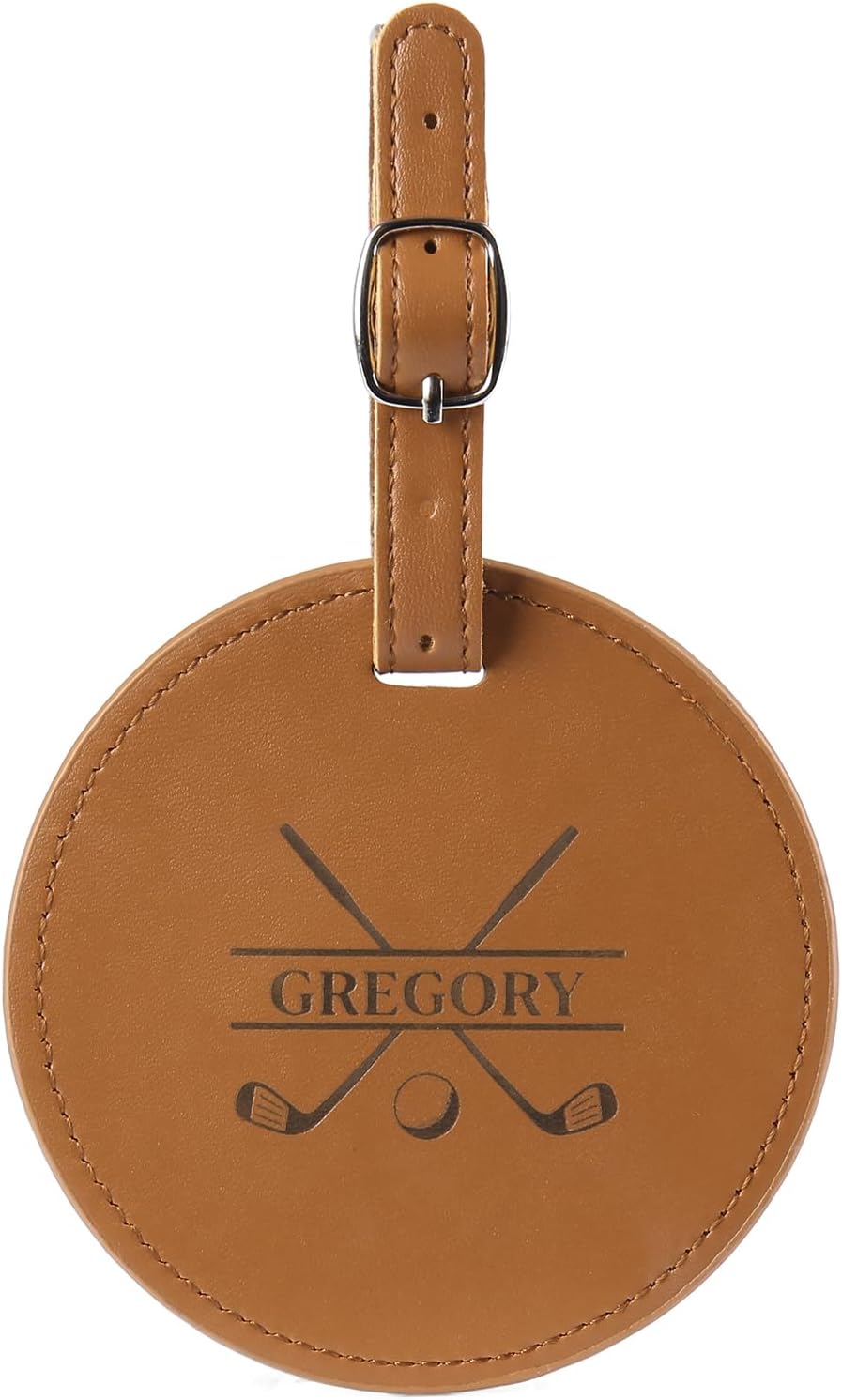 Personalized Golf Bag Tag with Tees Custom Name & Pattern Leather Golf Tee Holder with Gift for Dad