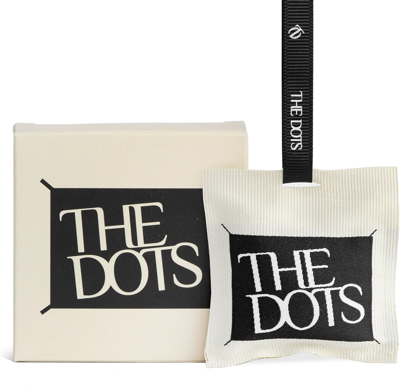 THEDOTS Car Air Freshener with 2 Adjustable Ribbons for Car Rearview Mirror, Coconut Lychee, 30 Days, Non-Toxic Fabric Sachet Gift (1 Pack)