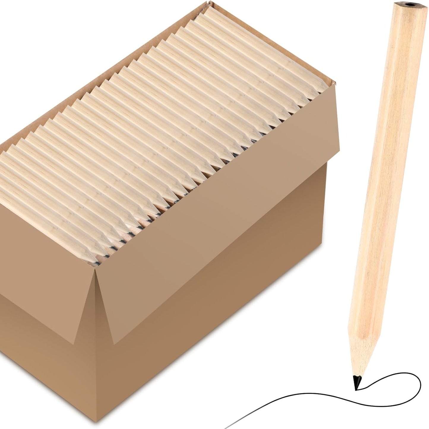 Yexiya Golf Pencils Bulk Half 2 HB 3.5 Pre Sharpened Hexagonal Yellow Wood Mini Pencils for Party Favors Kids School Classroom Office Supplies(500 Pcs)