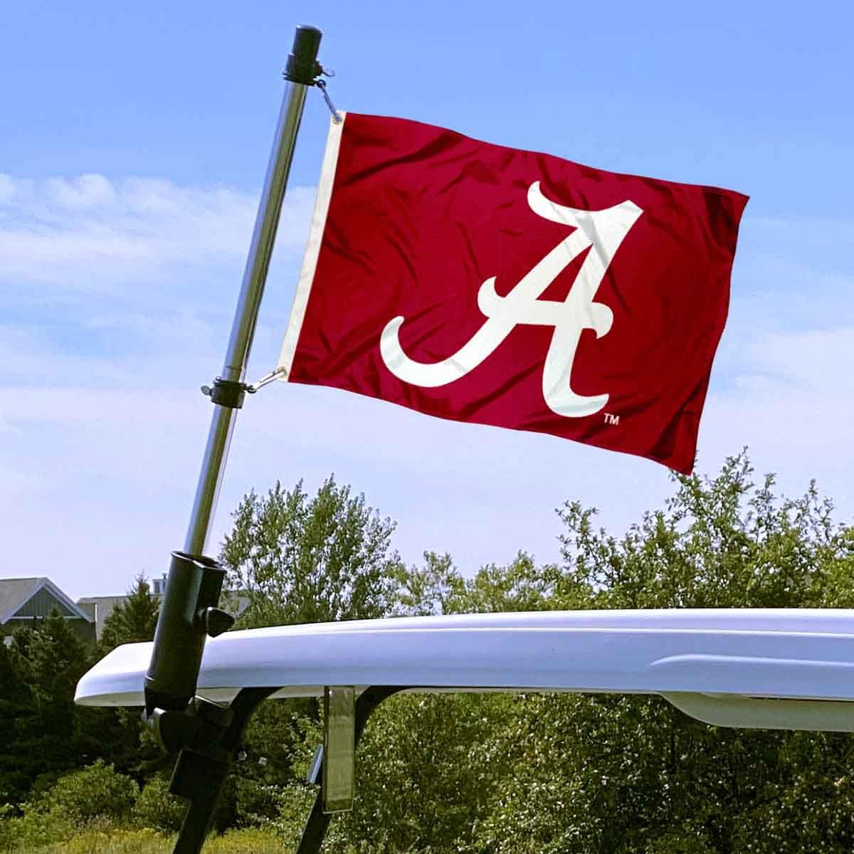 College Flags & Banners Co. Alabama Crimson Tide Golf Cart Flag Pole and Holder Mounting Bracket