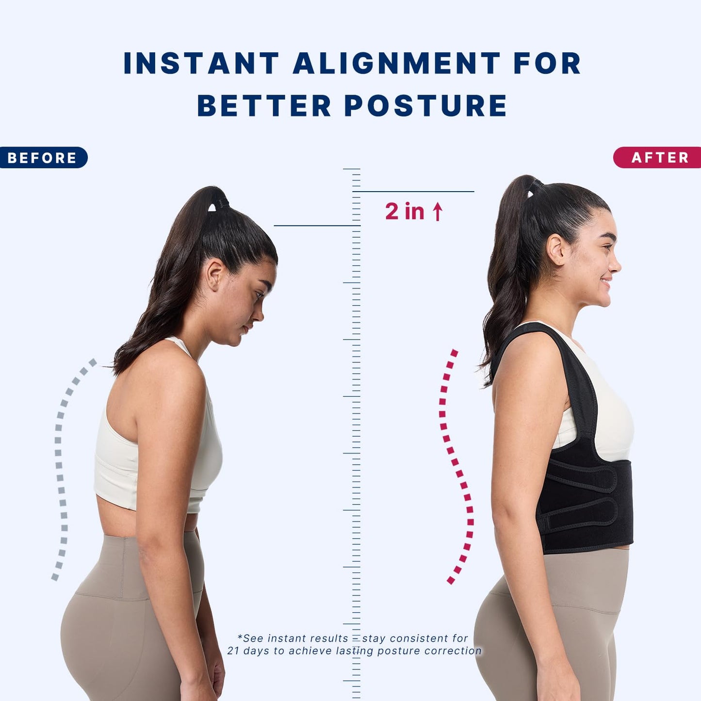 Fit Geno Posture Corrector for Women and Men - Adjustable Back Brace & Straightener for Scoliosis Hunchback Correction Back Pain Spine Corrector Back Support and Posture Trainer Large/X-Large