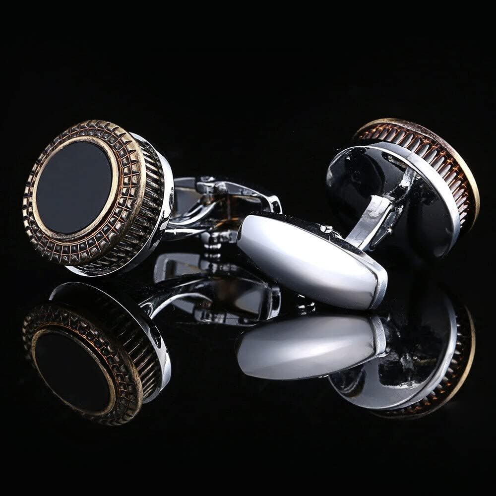 S&W Wedding Cufflinks for Men Cuffs with Gift Box Business for Tuxedo Shirts