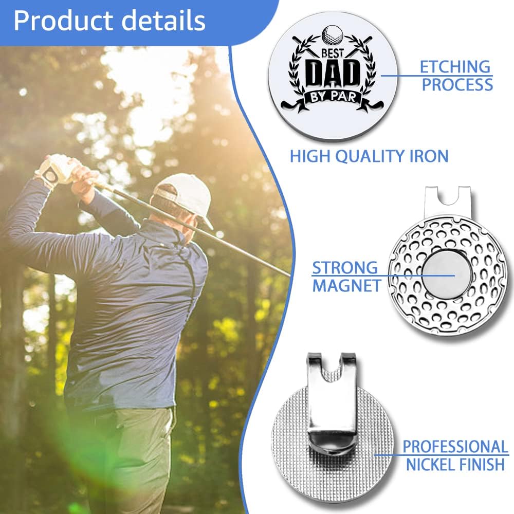 Men Golf Ball Marker with Magnetic Hat Clip, Funny Golf Accessories Gifts for Men, Novelty Birthday Gifts for Male Golfer Fan