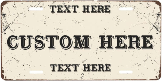 Custom Personalized Text Image Photo Design Customized Tag Aluminum License Plates for Front of Car 6x12 Inch-24