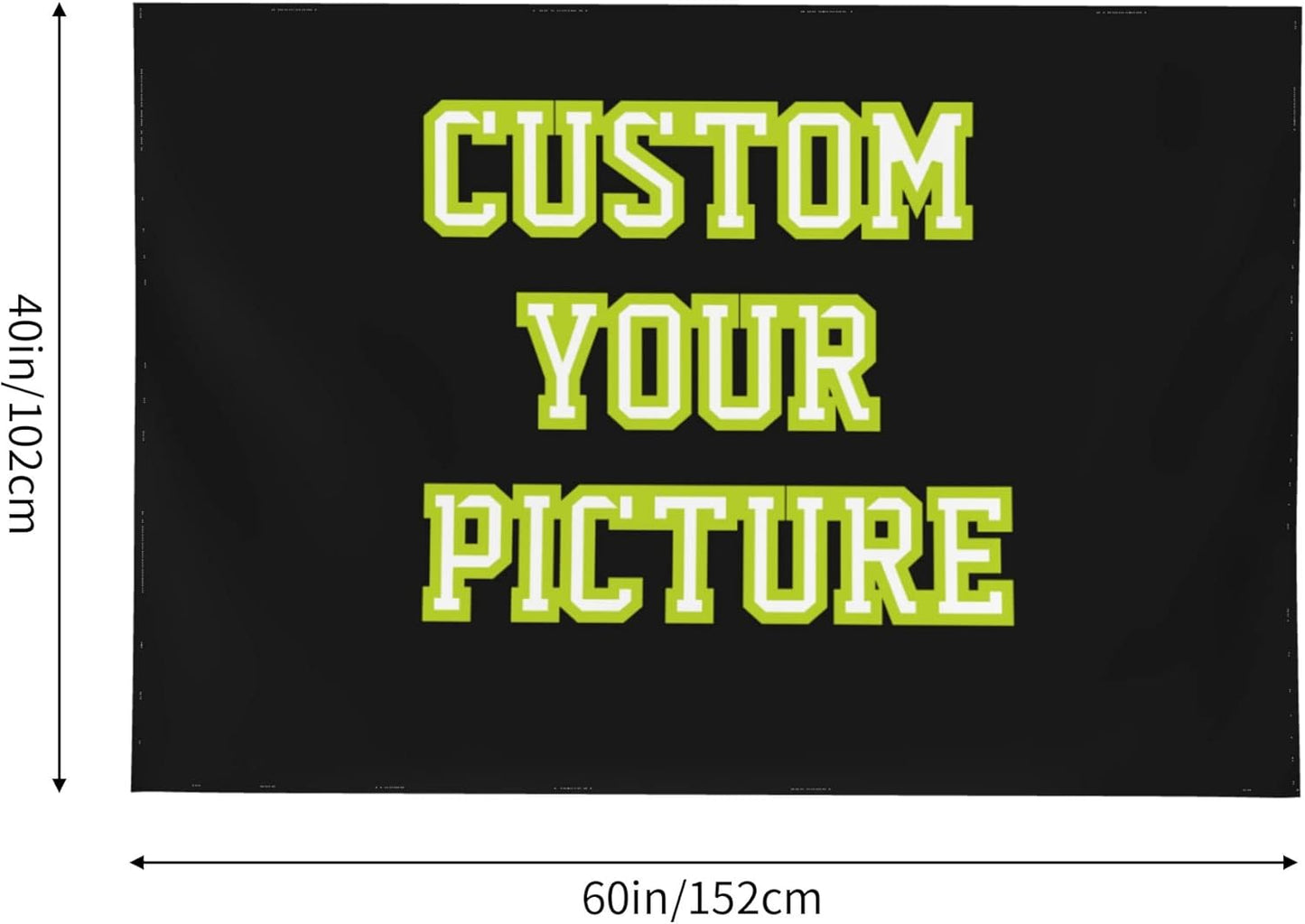JINJUREN Custom Tapestry Upload Images Personalized Custom Tapestry Customized Backdrop Banner Print Any of Your Design Photo/Text/Logo