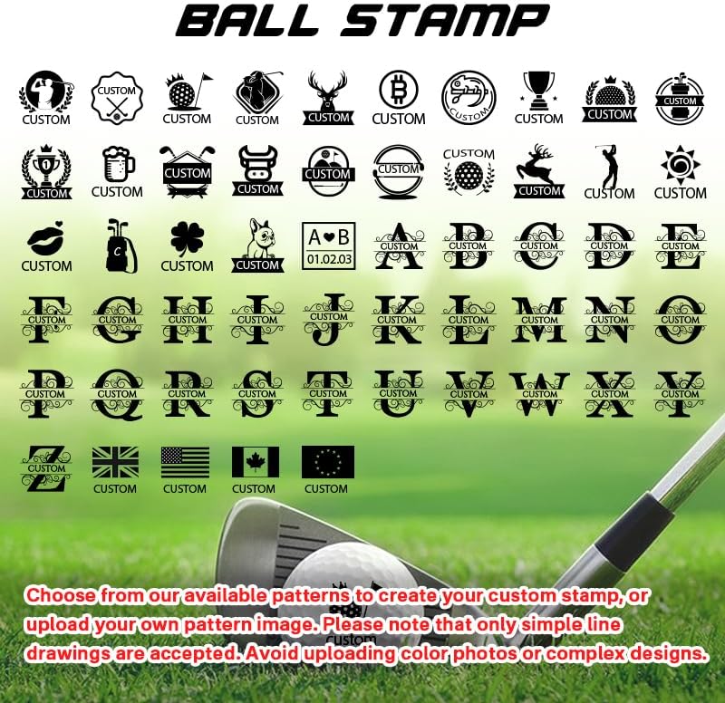 ORYG Custom Golf Ball Stamp Personalized Long Lasting Golf Ball Marker - Effortlessly Customize Your Golf Balls with Unique Markings - Golf Accessories Gift for Golf Enthusiasts, Includes Ink Bottle