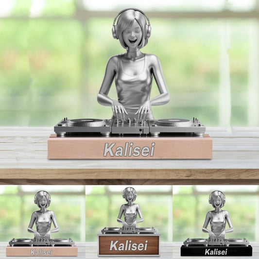 Custom DJ Name Desk Sign Personalized Acrylic DJ Desk Ornament Music Studio Decor Plaque Disc Player Hip-hop Singer Figurine Trinket Music Lovers Gift for Men Women