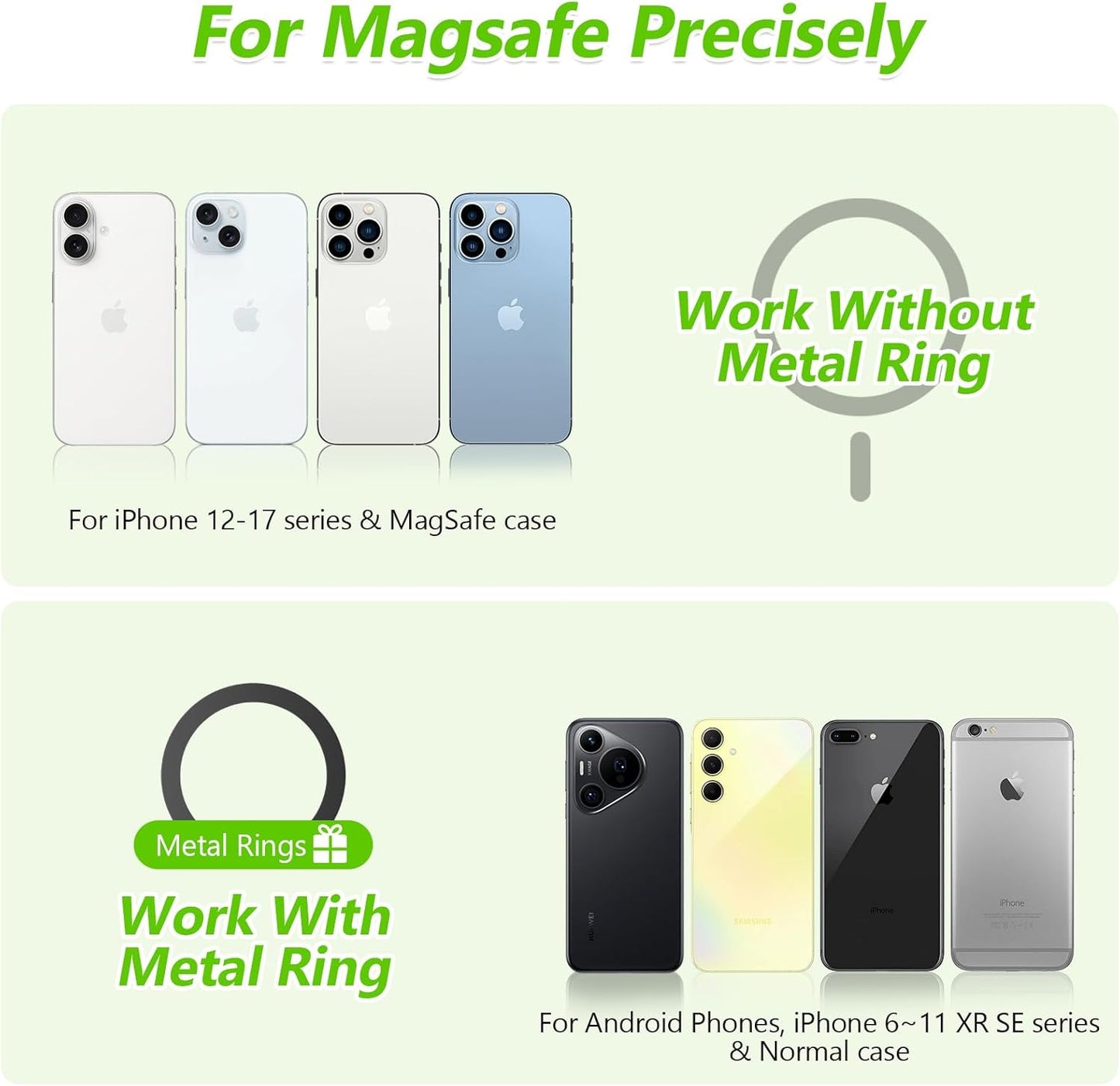 Magnetic Golf Cart Phone Holder Compatible with MagSafe iPhone and Android Fits EZGO, Club Car, Yamaha, Icon, Golf Cart Accessories Gifts for Men Women Golfers