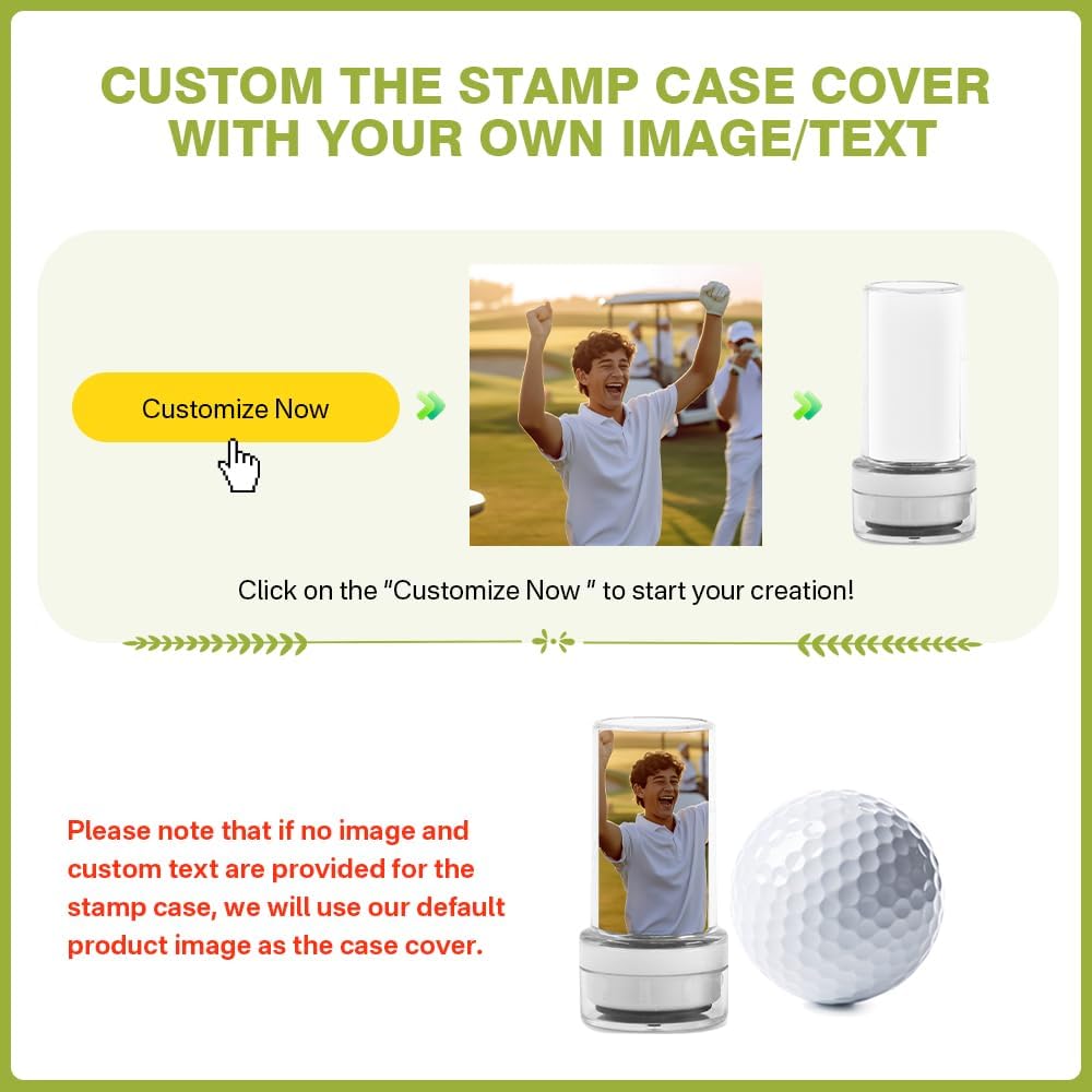 Custom Golf Ball Stamps with Personalized Name Graphics, Reusable Golf Ball Waterproof Marking Tool