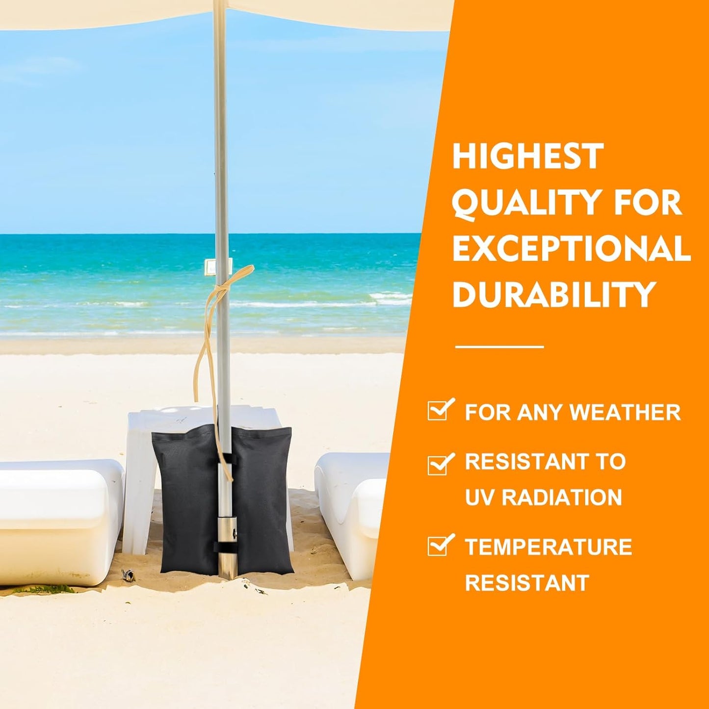 Canopy Weights,4 pcs Sand Bags for Canopy Legs,Tent Sand Bags，Gazebo Instant Shelter Leg Canopy Weights,Sandbags for Canopy Tent,for Canopies, Gazebos & Pergolas/Without Sand