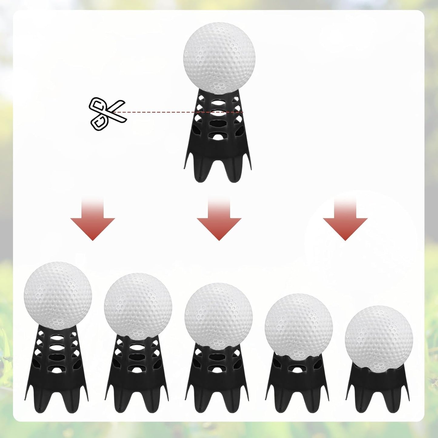 Golf Simulator Tees - Plastic Golf Tees Use for Home & Outdoor & Indoor Driving Range & Winter Turf