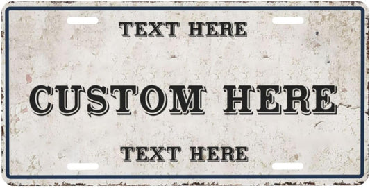 Custom Personalized Text Image Photo Design Customized Tag Aluminum License Plates for Front of Car 6x12 Inch-6