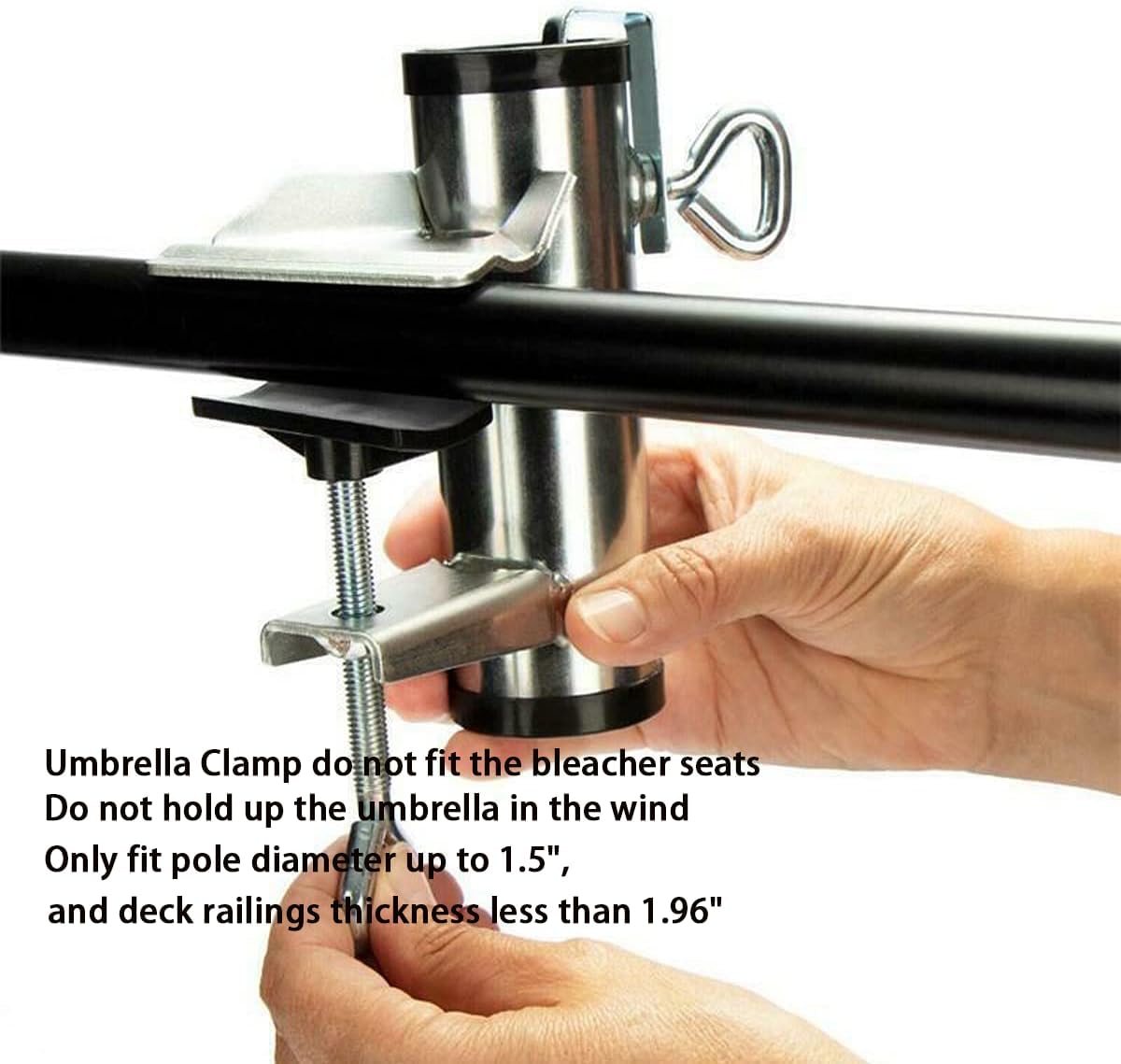 Upgrade Umbrella Clamp Stand Holder Heavy Duty Bench Buddy Patio Umbrella Fixed Clip Beach Fishing Umbrella Mount Chair Clamp
