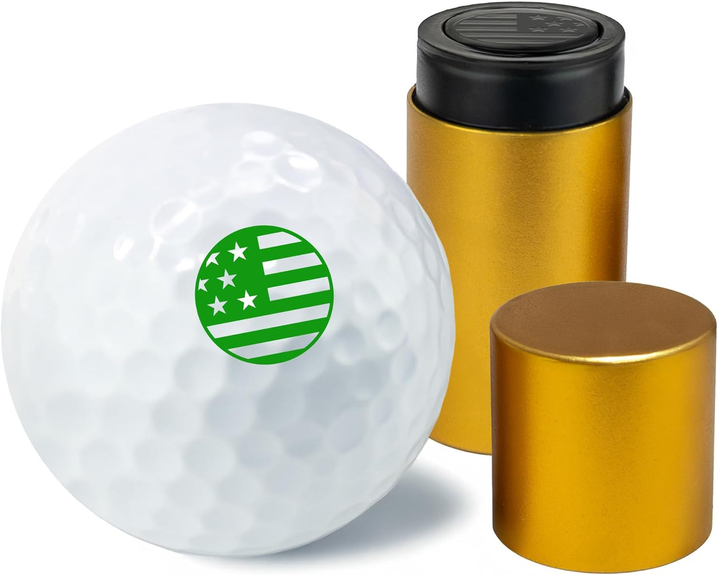 Golf Ball Marker Stamp with TiteSeal™ Technology - Flag - Many Designs to Choose - Green