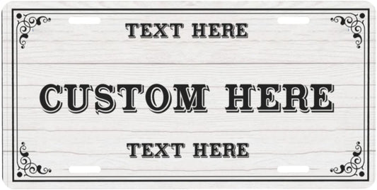 Custom Personalized Text Image Photo Design Customized Tag Aluminum License Plates for Front of Car 6x12 Inch-11