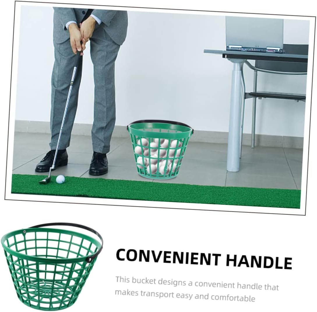 Portable Golf Ball Storage Basket Container with Handle for Outdoor Sports Practice Organizing Balls and
