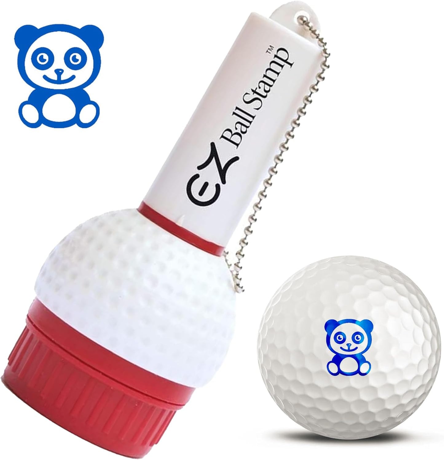 EZBallStamp Golf Ball Stamp - Blue Panda