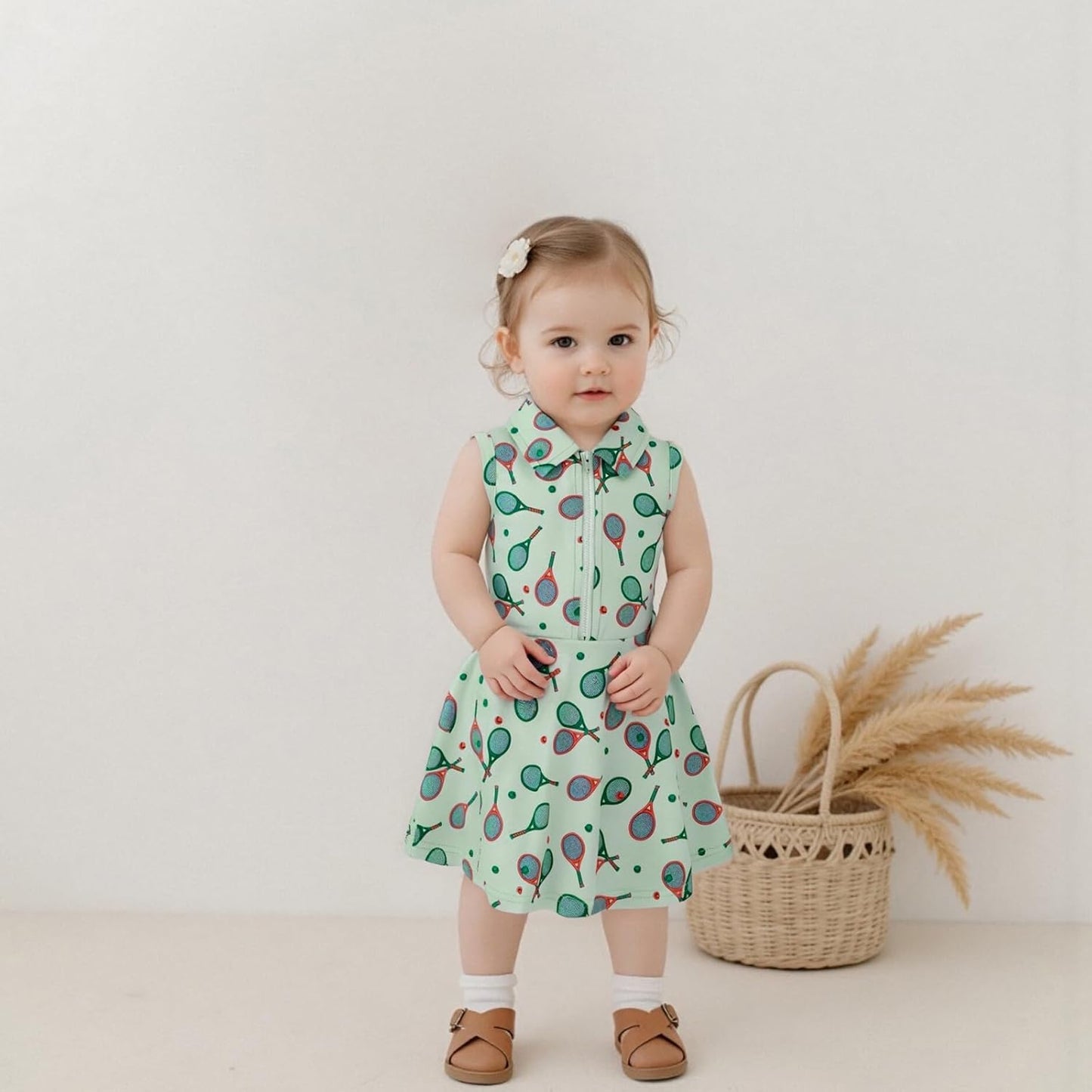 Little Girls Mardi Gras Outfit Toddler Sleeveless A Line Sun Dress Kids Zipper Party Dresses Spring Summer Clothes