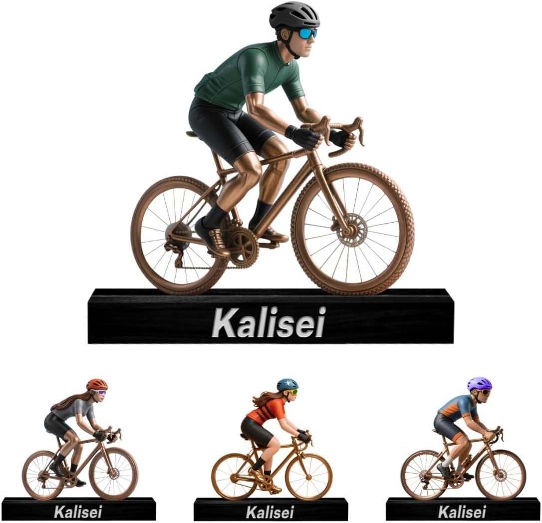 Personalized Mountain Bike Desktop Ornament Sign Custom Name Flat Desk Sign Bicycles Plaque with Wooden Base for Home Desk Decoration Plaque Racing Gifts for Biking Rider Christmas Birthday