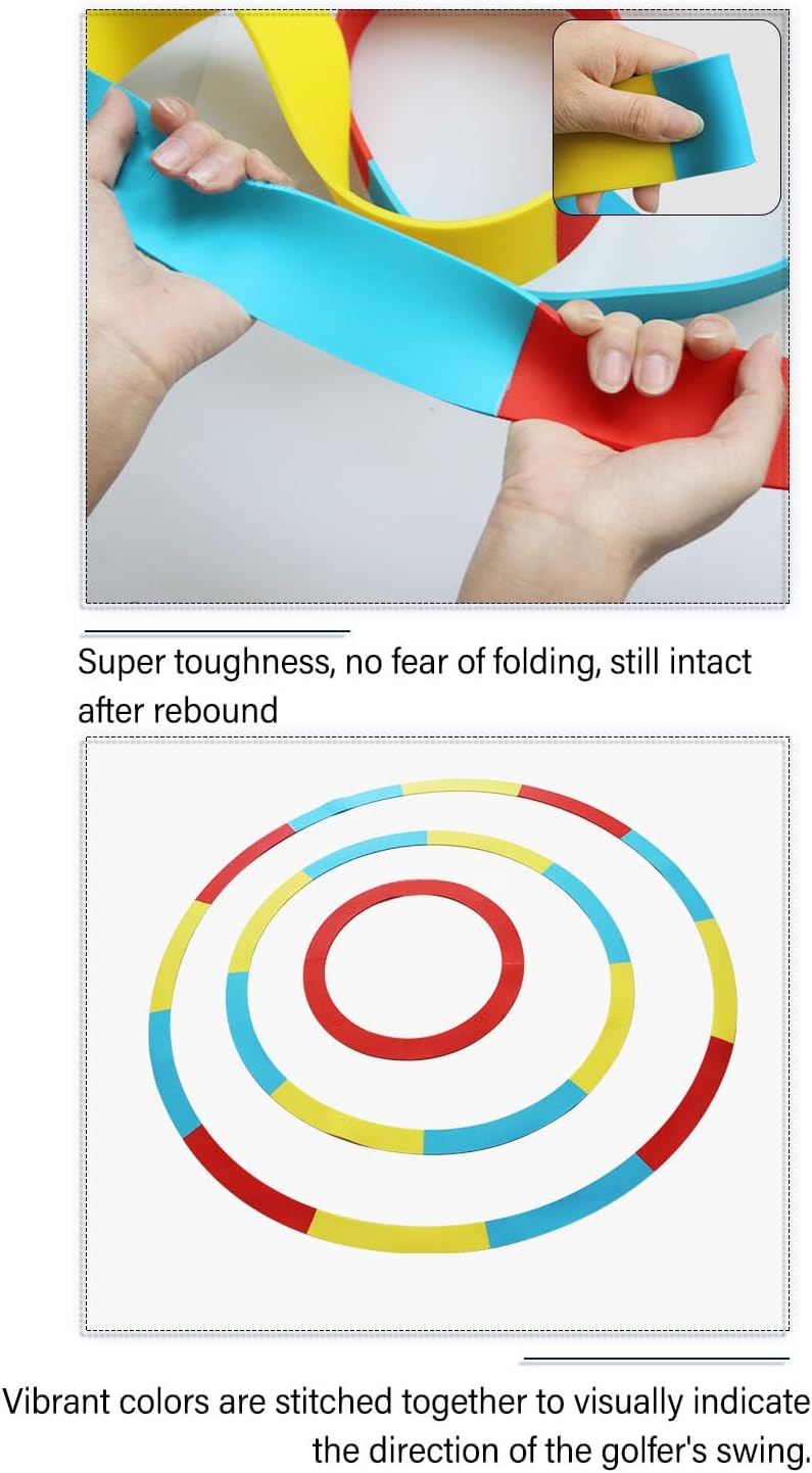 Putting Target Circle, 3Pcs Portable Silicone Chipping Target Rings for Golf Training