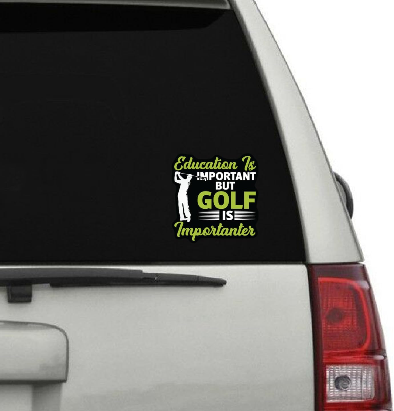 Funny Golf Stickers – Choose from 10 Humorous Designs – Durable Waterproof Vinyl Decals for Cars, Golf Carts, Laptops, Windows, Bumpers & More – 5 Inch (Golf is Importanter)