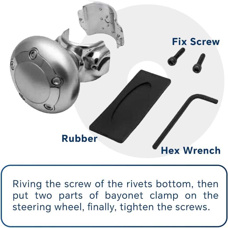 Steering Wheel Knob Vehicle Power Handle Steering Wheel Knob Spinners Universal Design for Car SUV Trucks Tractors Boat etc