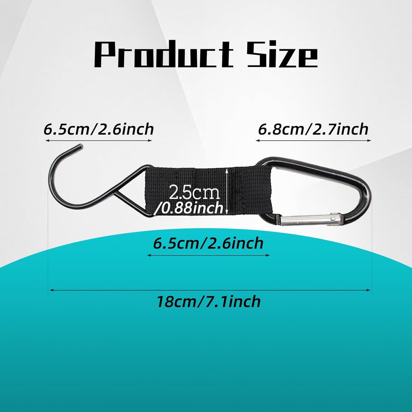 Fence Hooks for Bat Bags and Water Bottle,Hanging Buckles Metal Hooks for Baseball,Tennis,Softball,Football Bag Outdoor Sports Equipment (2)