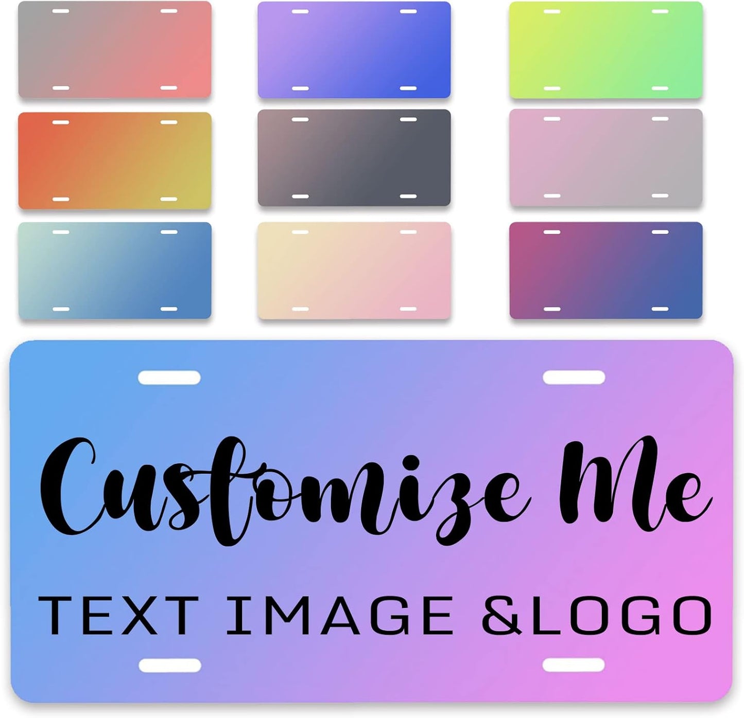 Custom License Plate 4x2/7x4/12x6 Inch Personalized Front License Plate Novelty Customized Car Tags Plates for Front of The Car,12"x6",Style 5