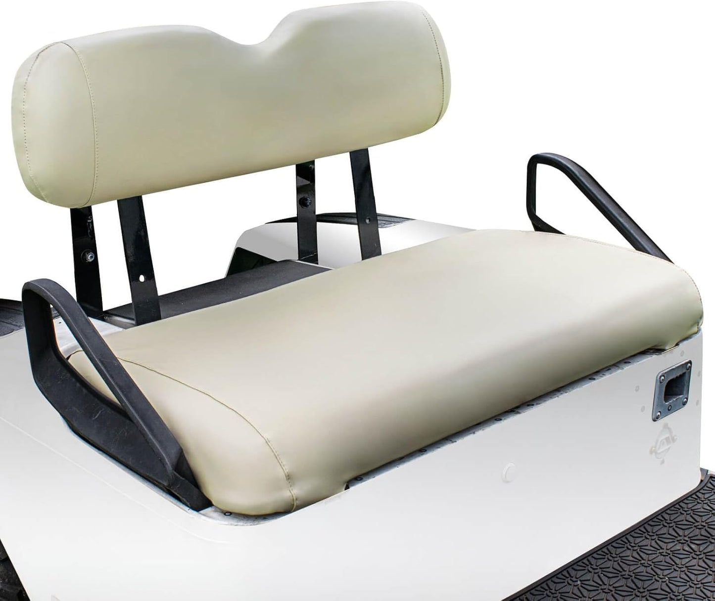 NOKINS Leather Front Golf Cart Seat Covers Fit EZGO TXT 1994-2013/EZGO RXV OEM Ordinary Front Seat Cushion,Smooth and Simple Style,No Stapler, Vinyl Waterproof Replacement Seat Cover, Oyster Grey