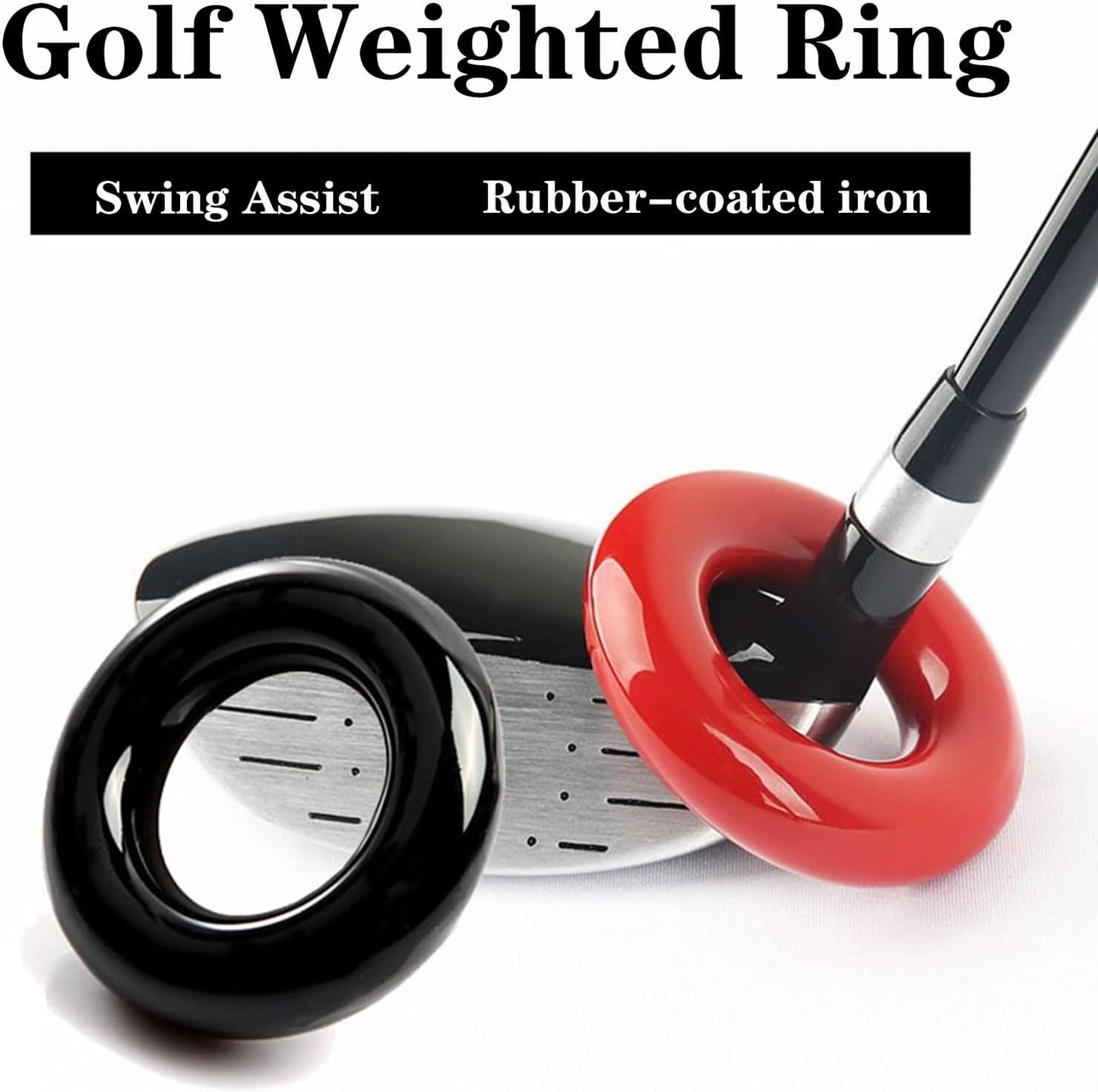 Golf Swing Weight Rings (3-Pack) – Donut‑Style Weighted Warm‑Up Accessories for Drivers, Irons & Woods