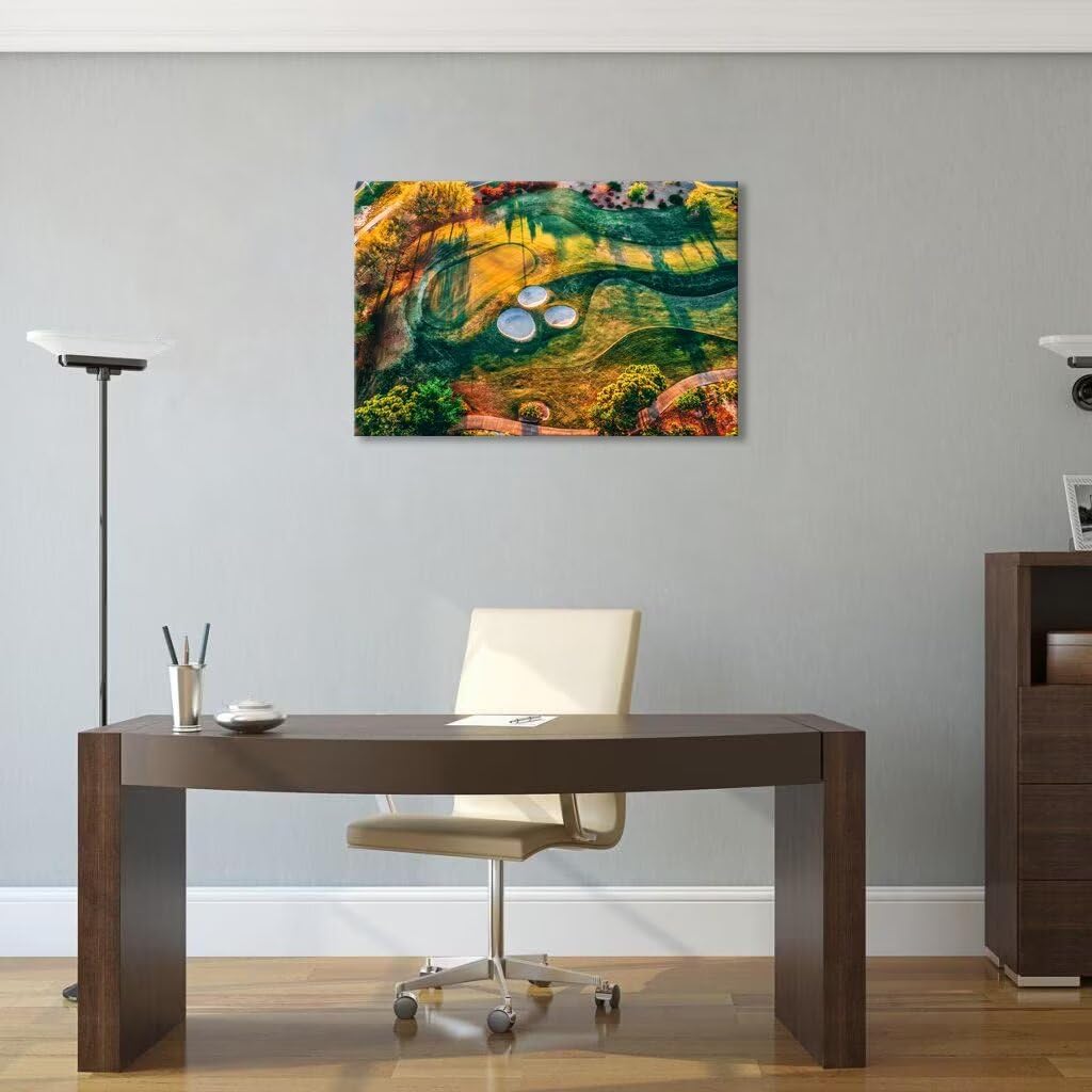Florida Regatta Bay Golf Course Wall Art for Living Room Bedroom Bathroom Home Decorations Florida Golf Course Picture Poster Framed Artwork Canvas Prints Ready to Hang(18''H x 24''W)