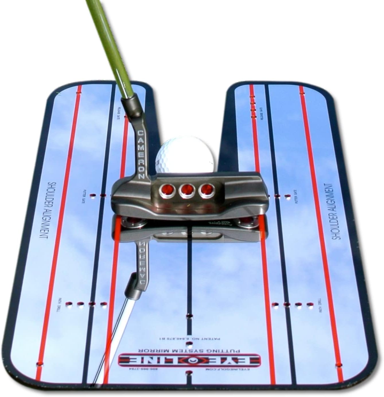 EyeLine Golf Putting Mirror - Alignment Training Aid Used by Top Tour Pros for Consistent Setup, Checks Eyes-Shoulders-Putter Face for Improved Accuracy, Indoor-Outdoor Practice