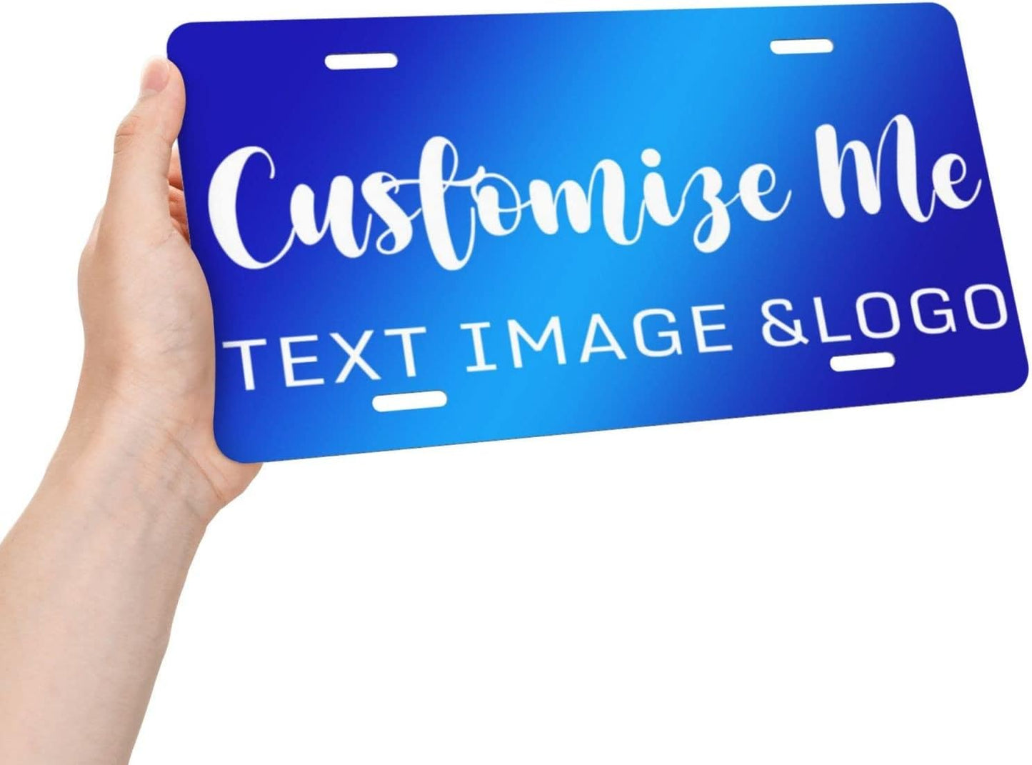 Custom License Plate 4x2/7x4/12x6 Inch Personalized Front License Plate Novelty Customized Car Tags Plates for Front of The Car,12"x6",Style 2