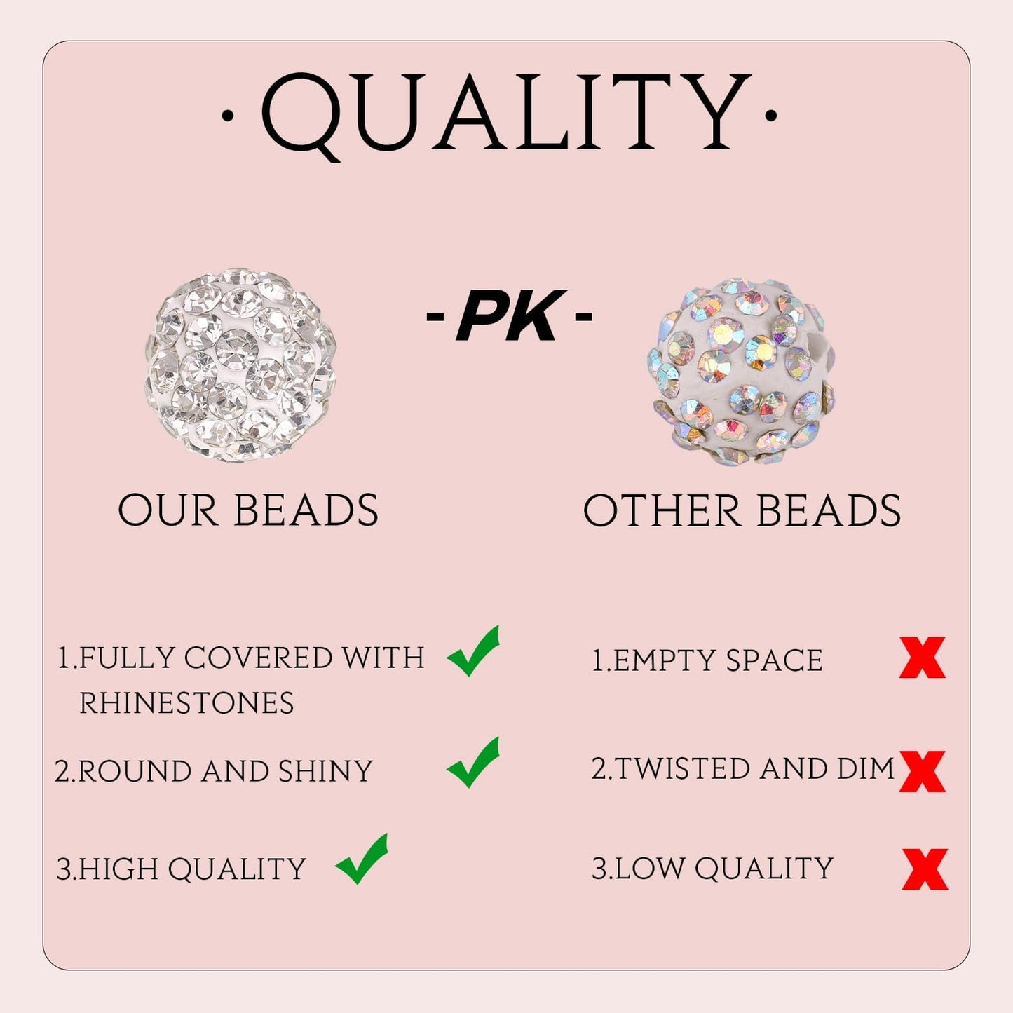 200pcs 10mm Orange Rhinestone Beads for Jewelry Making, Shiny Round Shamballa Disco Ball Beads Bulk, Sparkle Crystal Clay Christmas for Bracelet Baseball Necklace Earring Crafting and DIY