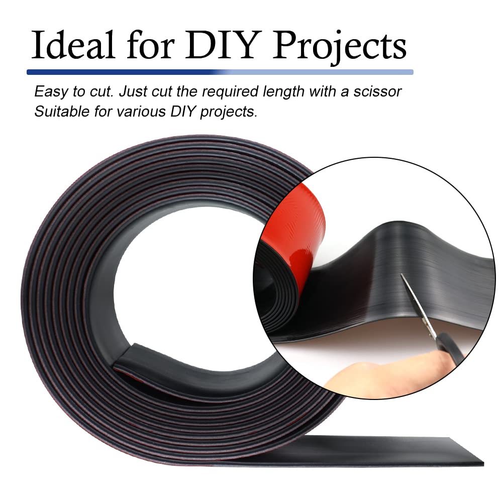 Neoprene Rubber Strips Self Adhesive Solid Rubber Sheets, Rolls & Strips for DIY Gaskets Crafts Pads Seals Warehouse Flooring Neoprene Sheet with Adhesive Backing (4" Wide x 1/16" Thick x 20' Long)