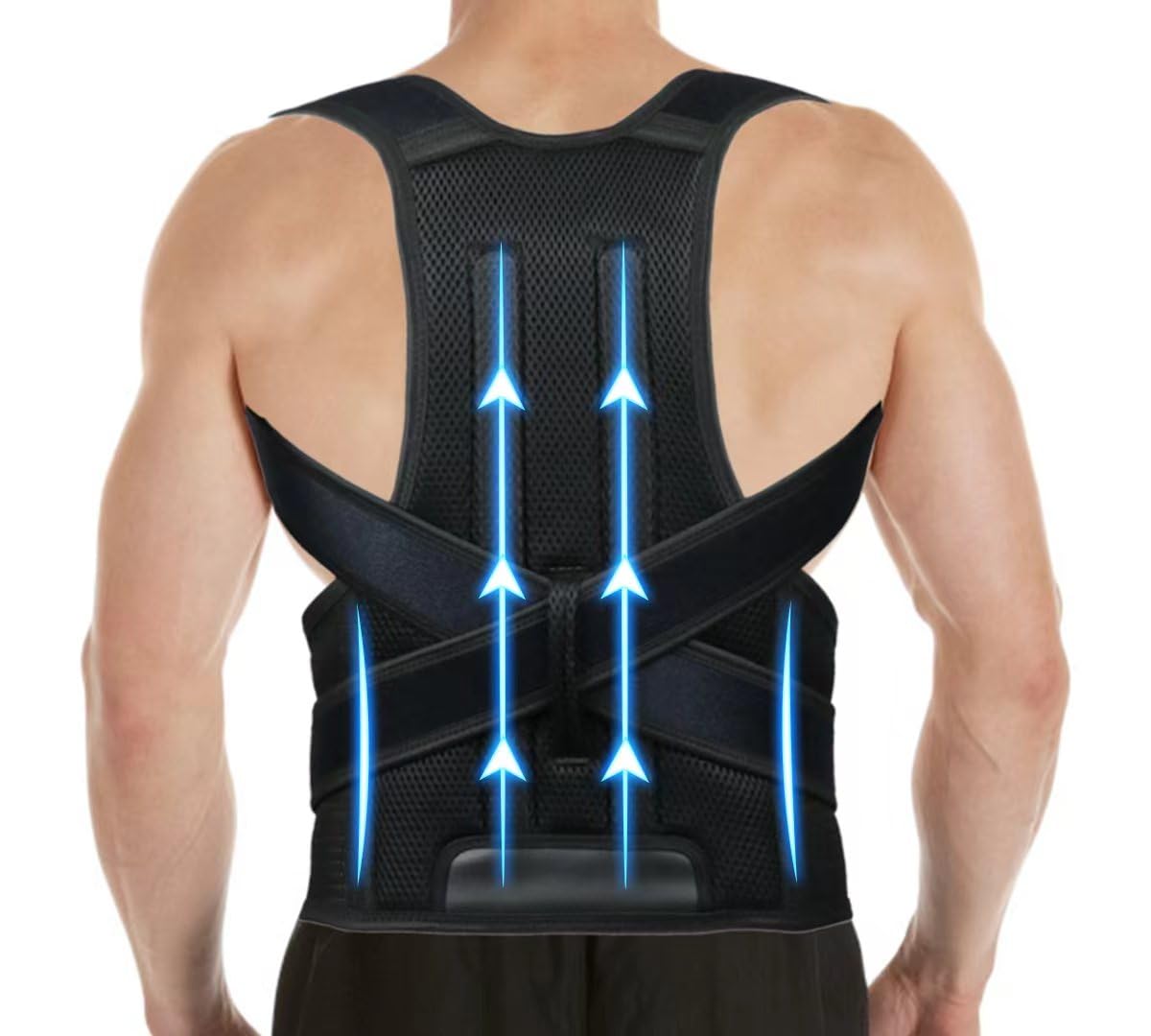 Posture Corrector for Men and Women,Adjustable Back Brace for Upper and Lower Back Pain Relief - Improve and Neck,Shoulder,Back Relieve XL(37"-42")