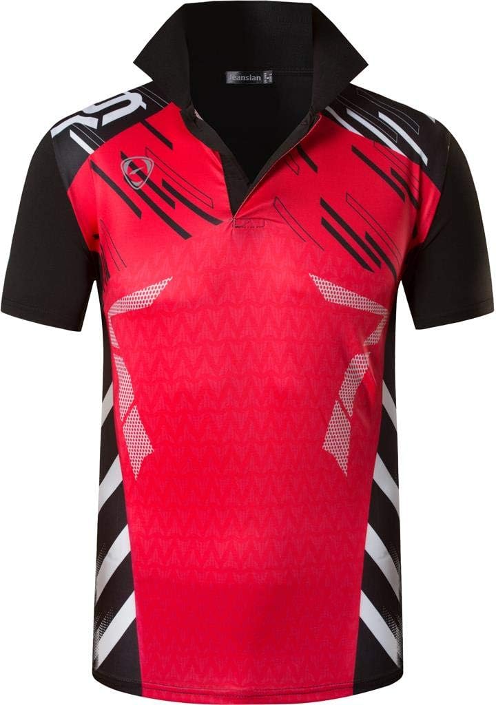 jeansian Men's Sport Outdoor Quick Dry Fit Short Sleeves Polo Tee Shirt Tshirt T-Shirt Tops Golf Tennis Bowling LSL195